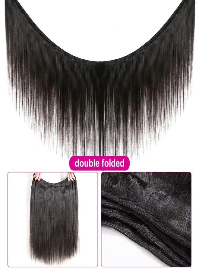 فانلوف حزم شعر فانلوف الطبيعي الأملس، 18، 20، 22 بوصة، شعر ريمي طبيعي 100% غير معالج، 3 حزم، لون طبيعي - Image 5