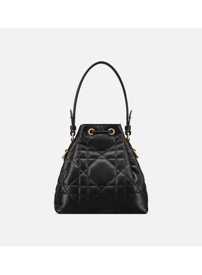 Dior Addict Mini Dior Caro Bucket Bag Drawstring Handbag Shoulder Crossbody Bag - Image 4