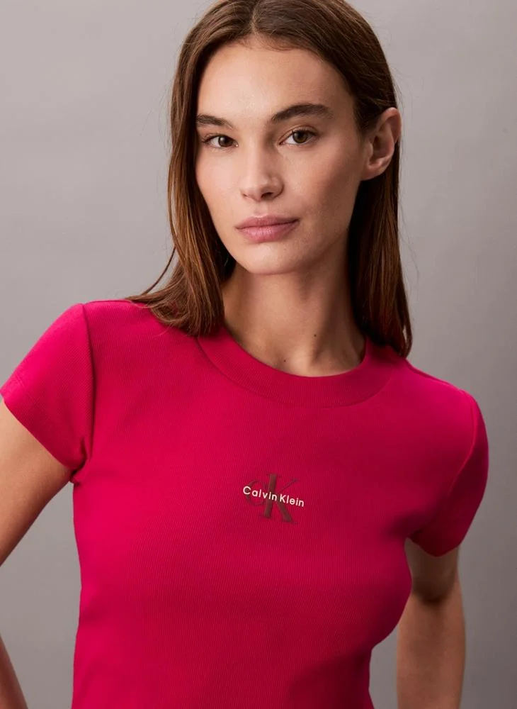 Calvin Klein Jeans  Logo Crew Neck T-Shirt for Women | Best Price UAE