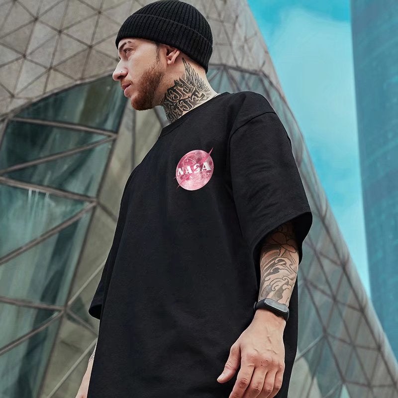 T-Shirt Summer Men'S Printed Trendy Lazy Ins Round Neck Fashion Fashion Brand Standard Half Sleeve City Style Youth Fashion - Image 4