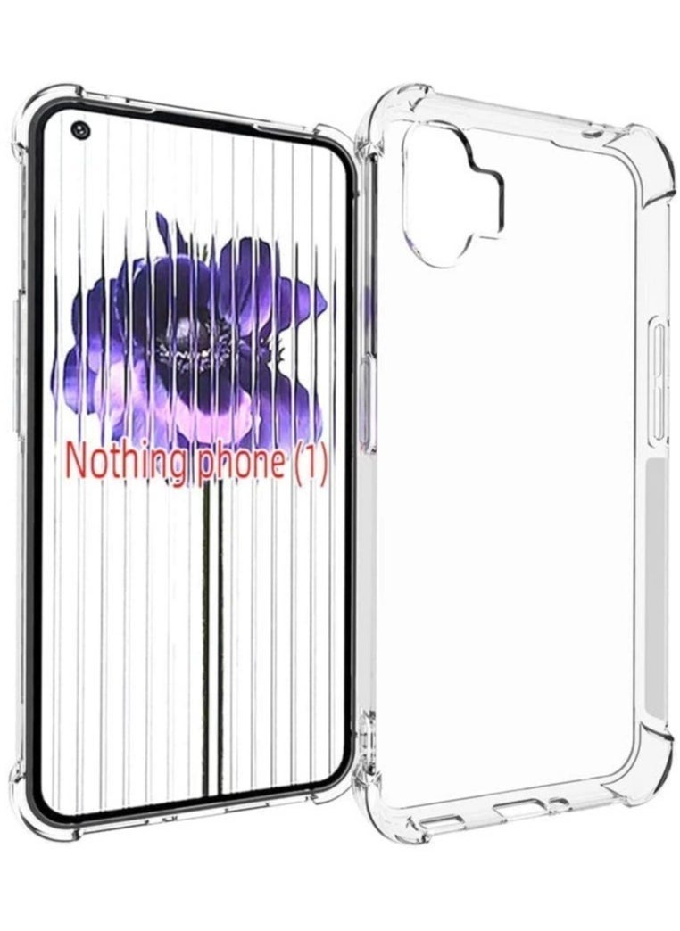 Raxoom Nothing Phone 1 Case with 2 Pack Tempered Glass Screen Protector, Crystal Clear TPU Silicone Case with Airbag Corners, Drop Protection Cover For Nothing Phone 1 - Image 4