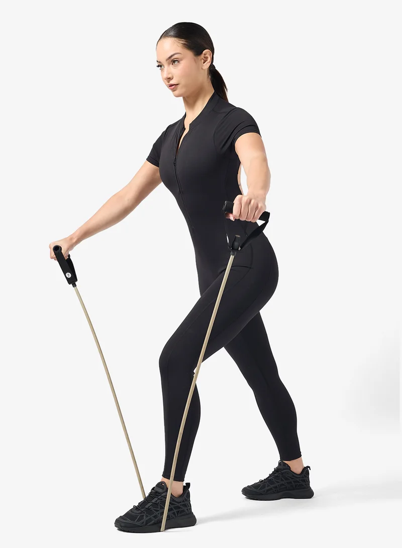 FRWD  Back Cutout Detail Zip Up Onesie for Women | Best Price UAE