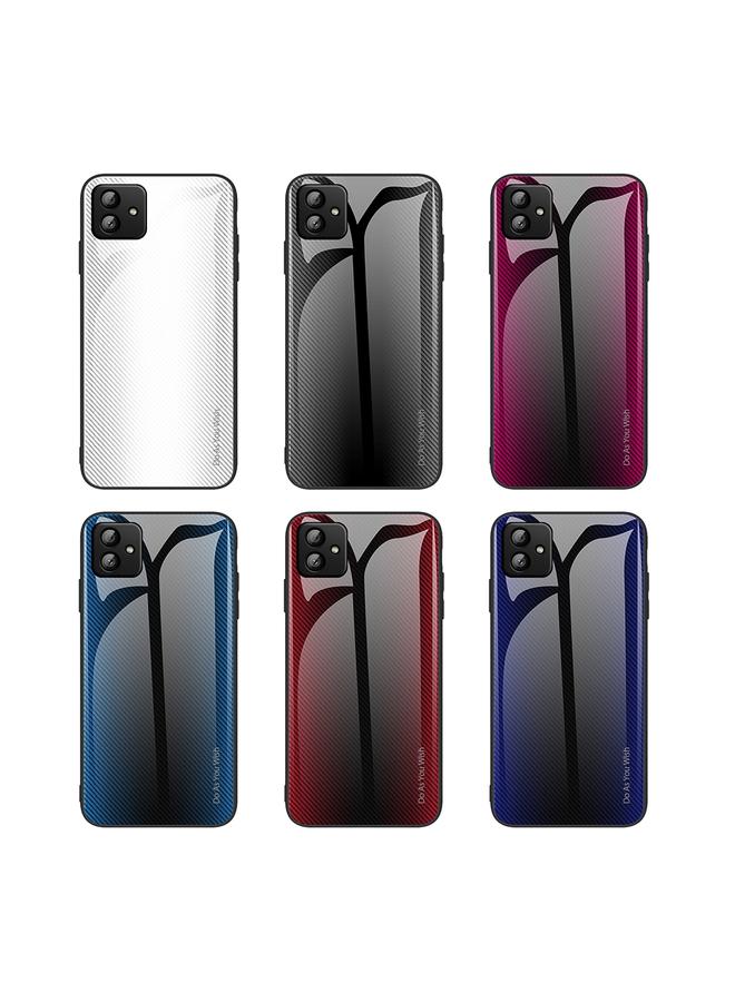 S-TOP Case For Samsung Galaxy A04 Texture Gradient Glass TPU Phone Case - Image 2