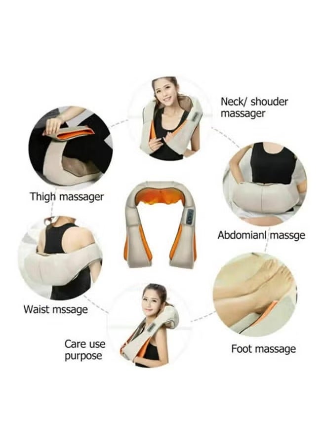 U Shape Electric Shiatsu Neck And Shoulder Back Foot Waist Abdominal Body Massager with Heat Vibration Deep Tissue Cervical Kneading Pillow For Muscle Pain Relief - Image 5
