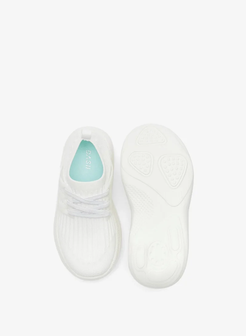 Dash White Kids Textured Slip-On School Walking Shoes for Women | Best Price UAE