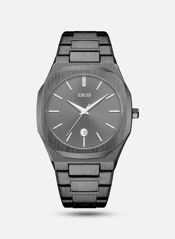 Eros Gray steel men's watch