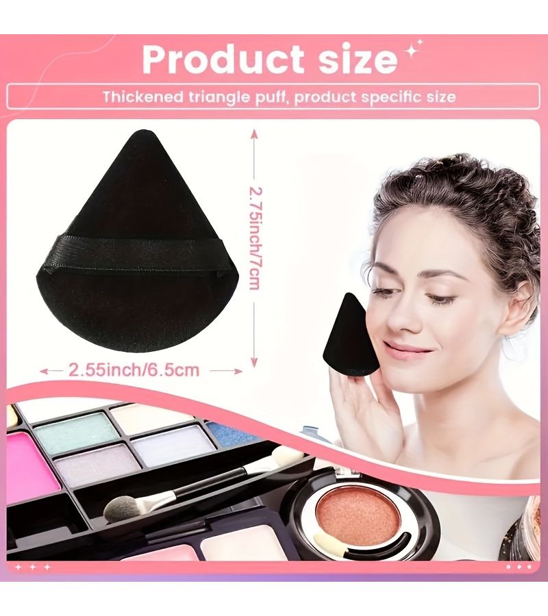 25 Pcs Pink Triangular Makeup Sponges Disposable Soft Face Powder Puff - Image 4