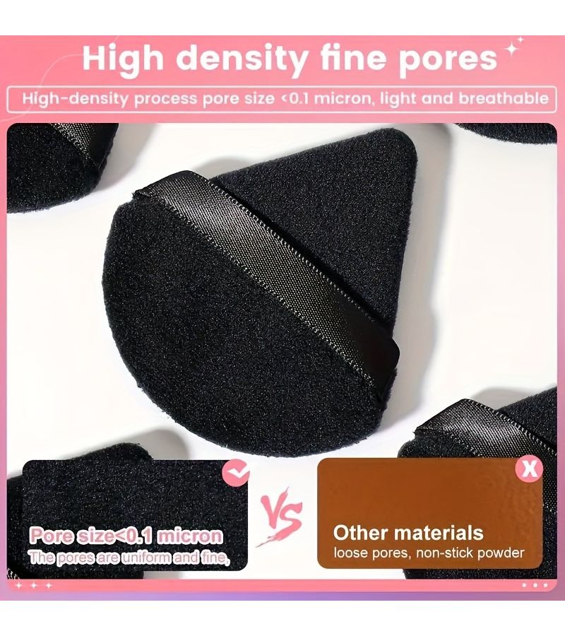 25 Pcs Pink Triangular Makeup Sponges Disposable Soft Face Powder Puff - Image 5