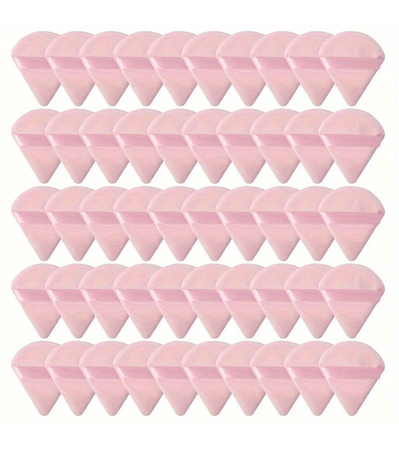 25 Pcs Pink Triangular Makeup Sponges Disposable Soft Face Powder Puff - Image 2