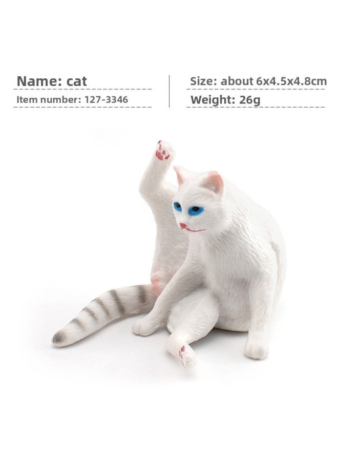 Cross-border Children's Mini Simulation Pet Cat Model Orange Cat Fat Cat British Short-haired Cat Pastoral Cat Decorative Ornaments 