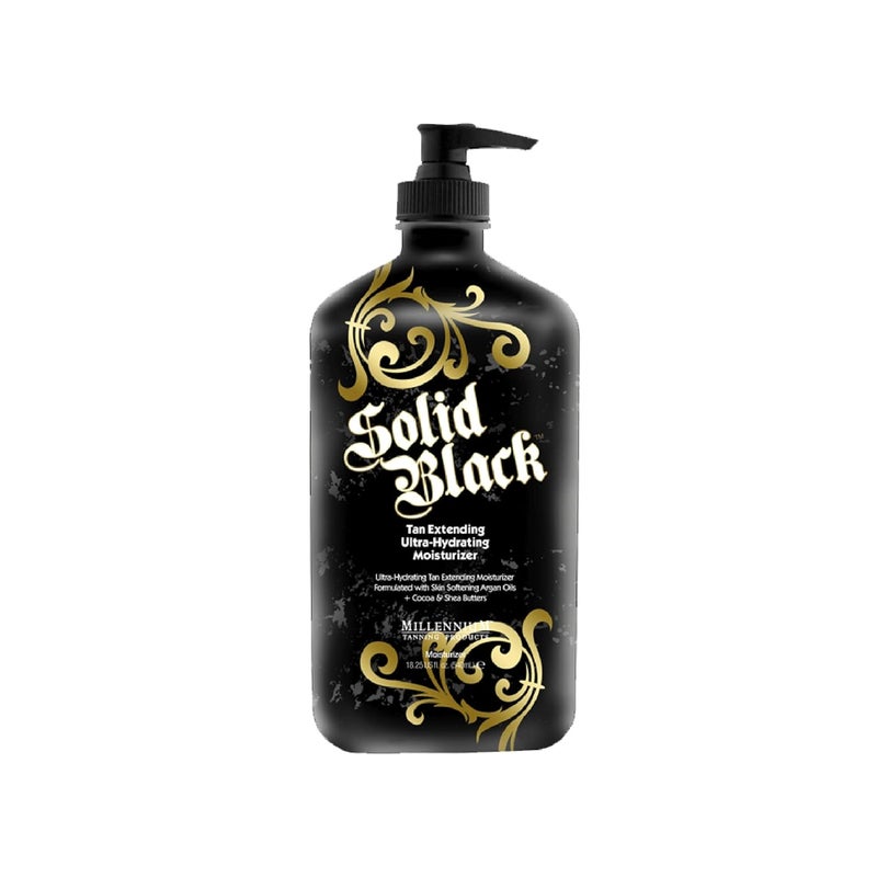Millennium Tanning Products Millennium Tanning Solid Black Tan Extender Lotion  Hydrating After Sun Lotion 1825 Ounces 