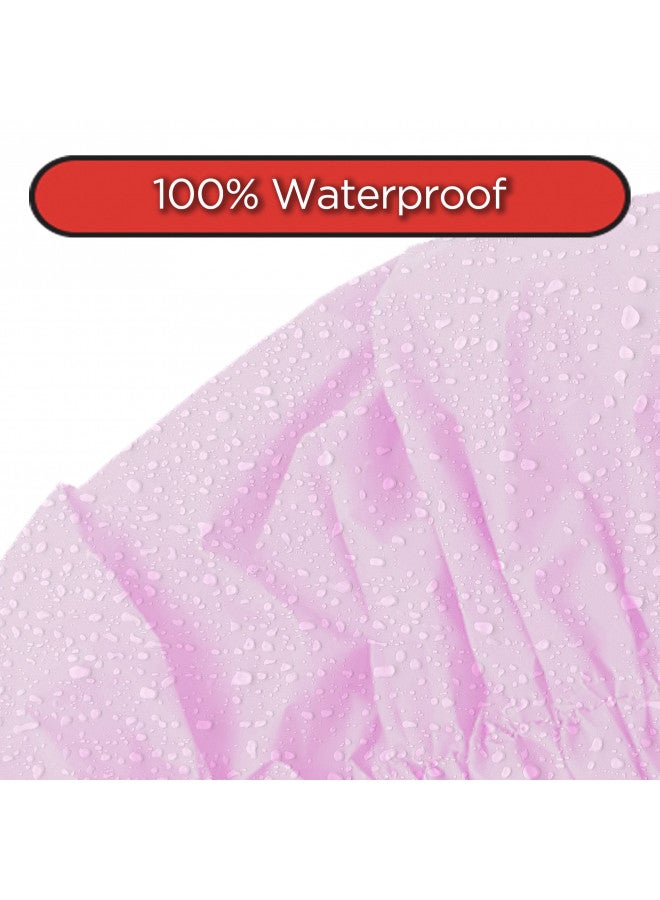 Donna Super Jumbo Shower Cap Waterproof Material 1pc for Women or Men Shower Cap for Roller Sets, Afros, Twist, Silk Wraps and More Reusable, 1PC PINK COLOR - Image 2