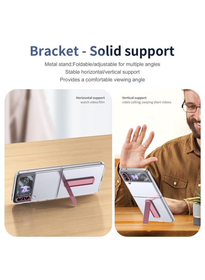 S-TOP Case For Samsung Galaxy Z Flip4 Ice-Cold Holder PC Hybrid TPU Phone Case - Image 5