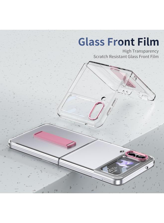 S-TOP Case For Samsung Galaxy Z Flip4 Ice-Cold Holder PC Hybrid TPU Phone Case - Image 3