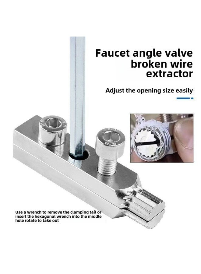 Tightening Faucet Angle Valve Broken Wire Remover Reverse Wire Water Pipe Broken Pipe Triangle Valve Repair-Specifications:A Set Of Angle Valve Broken Wire Extractors - Image 4