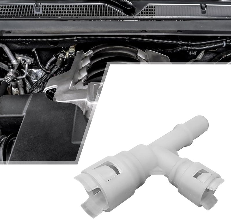 Hirificing Car Heater Core Hose Fitting Connector #15055343 15055342 800-413CD, Heater Coolant Hose Junction Cooling Water Pipe T-connector Joint For Select Cadillac Chevrolet GMC Silverado(White) - Image 1