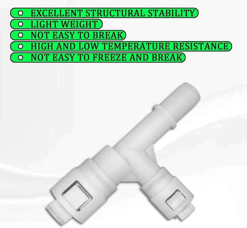 Hirificing Car Heater Core Hose Fitting Connector #15055343 15055342 800-413CD, Heater Coolant Hose Junction Cooling Water Pipe T-connector Joint For Select Cadillac Chevrolet GMC Silverado(White) - Image 5