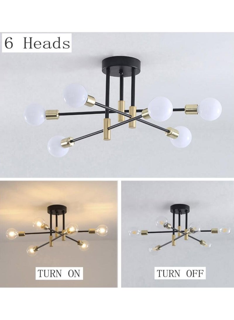 سبوتنيك الثريا الصناعية شبه فلوش جبل قلادة مصباح السقف الحديثة لاعبا اساسيا للمطبخ غرفة نوم الطعام، دون المصابيح - Image 3