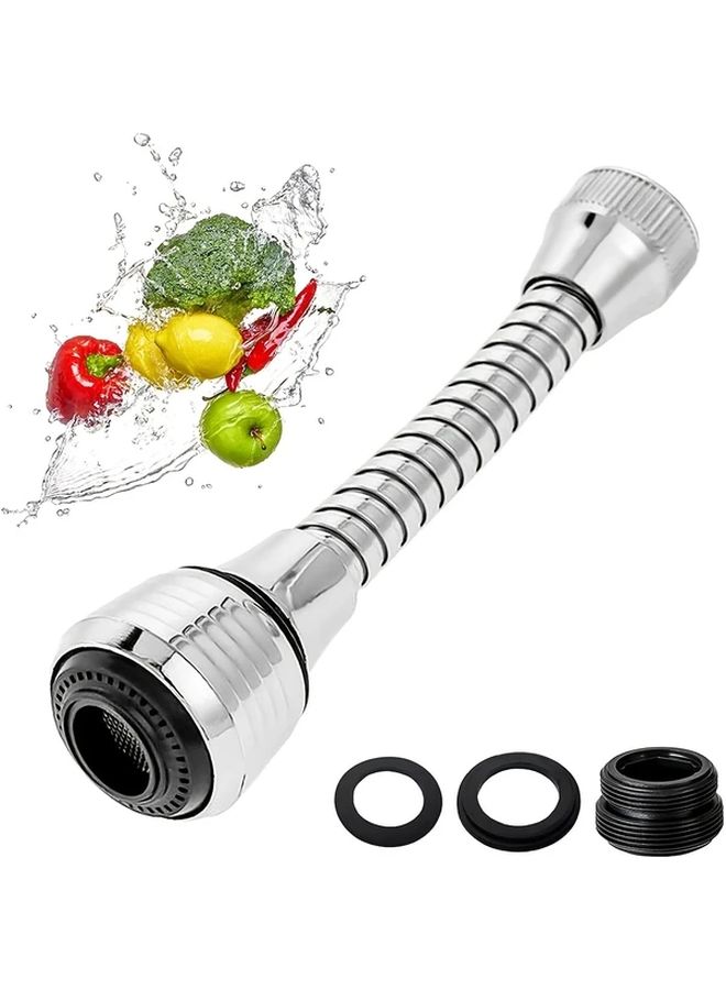 1 قطعة رشاش حنفية مطبخ دوارة 360 درجة، فوهة دوارة عالية الضغط خالية من الرذاذ - Image 4