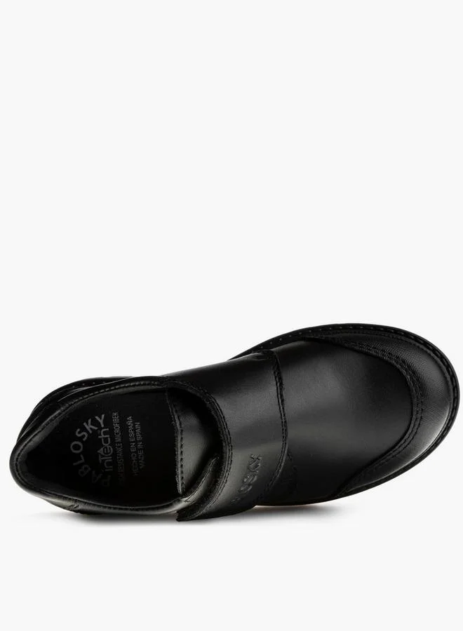 Pablosky Boys Leather Hook & Loop School Shoes