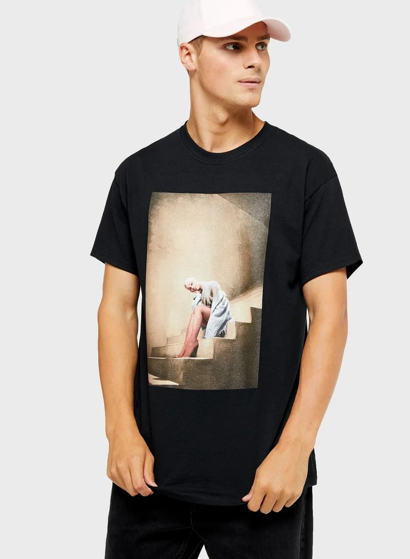 TOPMAN Ariana Grande Crew Neck T-Shirt