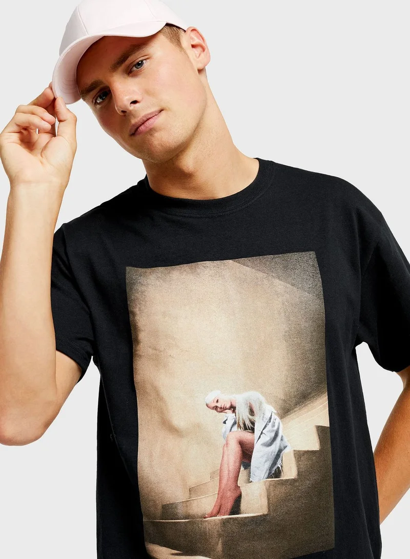 TOPMAN Ariana Grande Crew Neck T-Shirt