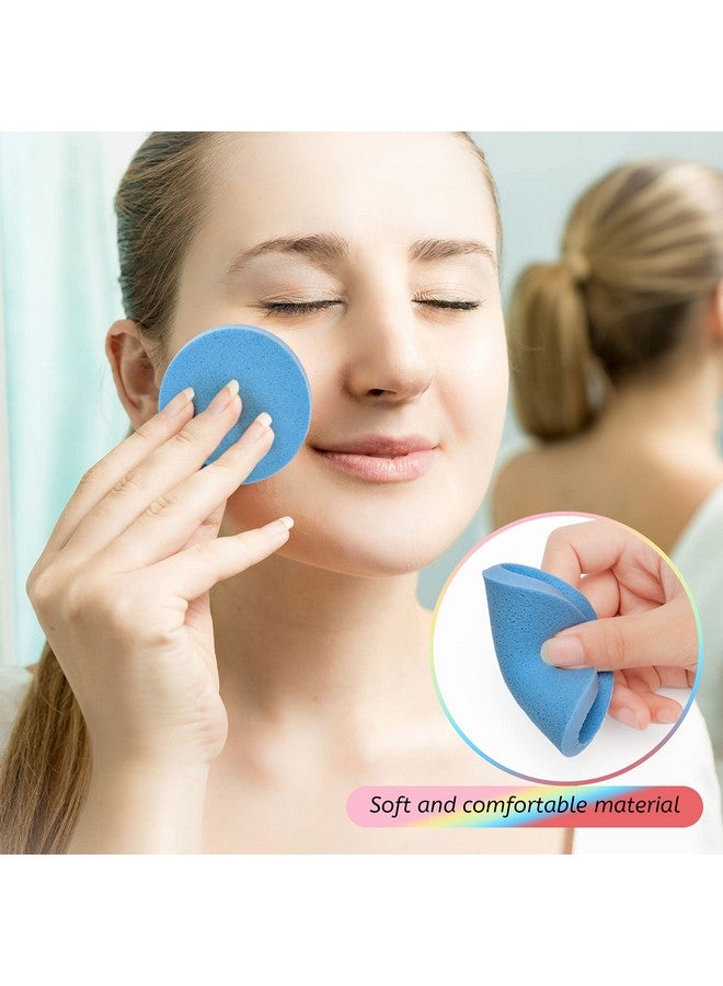 لوكسيف 120 قطعة من إسفنجة الوجه المضغوطة، إسفنجة تنظيف الوجه Luxiv 5 ألوان، إسفنجة مضغوطة لخبراء التجميل، إسفنجة غسيل وجه مستديرة للنساء، إسفنجة إزالة التقشير المضغوطة (مزيج الألوان A) - Image 4