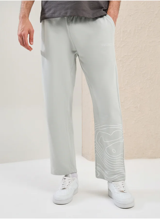 Styli Styli Dune Runner Placement Print Relaxed Fit Joggers
