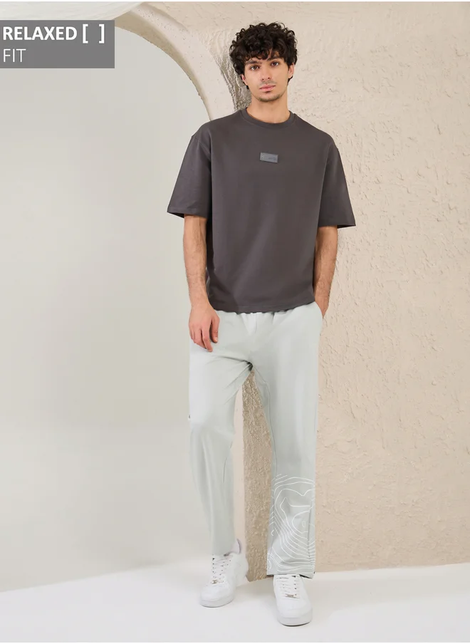 Styli Styli Dune Runner Placement Print Relaxed Fit Joggers