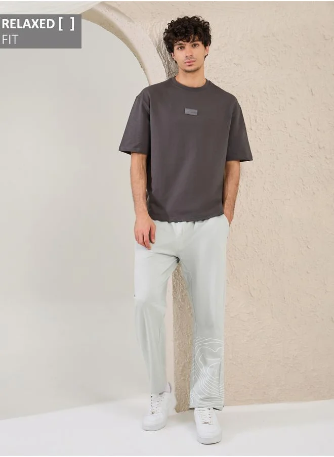 Styli Styli Dune Runner Placement Print Relaxed Fit Joggers