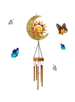 SYOSI Wind Chime Lights, Decorative Wind Chimes,Large Memorial Wind Chimes, Solar Powered, Waterproof Led Wind Chimes with Crackle Glass Ball for Outdoor  - Image 1