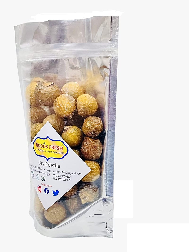 Roods Fresh Whole Dried Reetha Soap Nuts Aritha Raw raw reetha nutsraw reetha for hair 200 Gram - Image 3