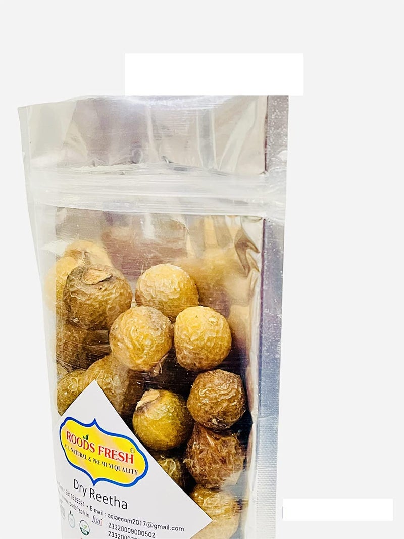 Roods Fresh Whole Dried Reetha Soap Nuts Aritha Raw raw reetha nutsraw reetha for hair 200 Gram - Image 2