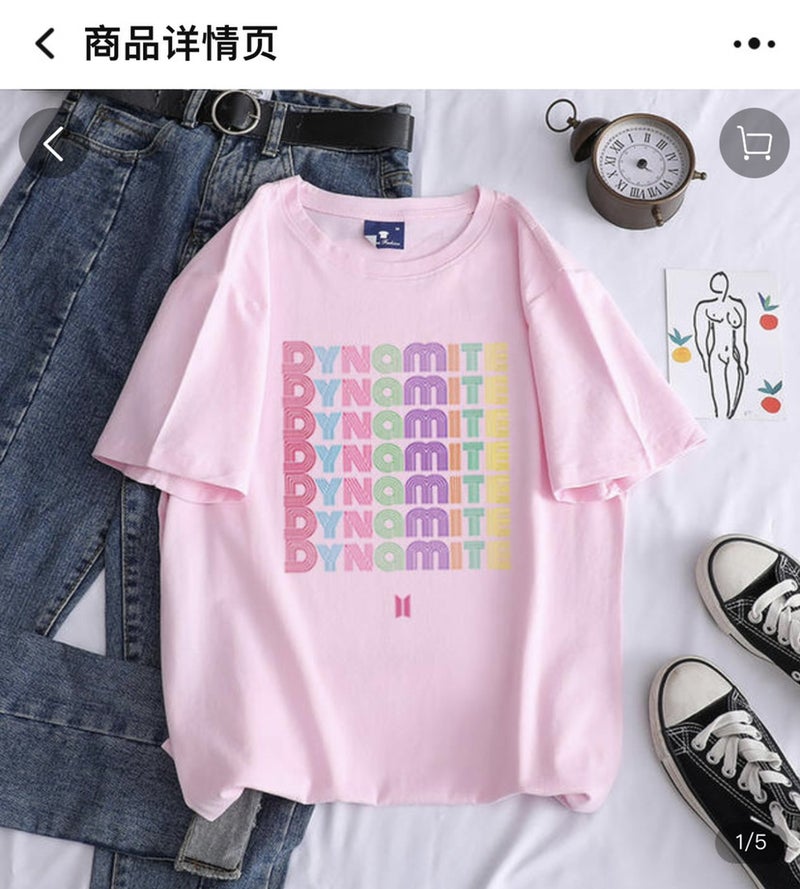 2022 Korean Fashion Street Fashion Cartoon Printed Round Neck Cotton T-Shirt - Image 1