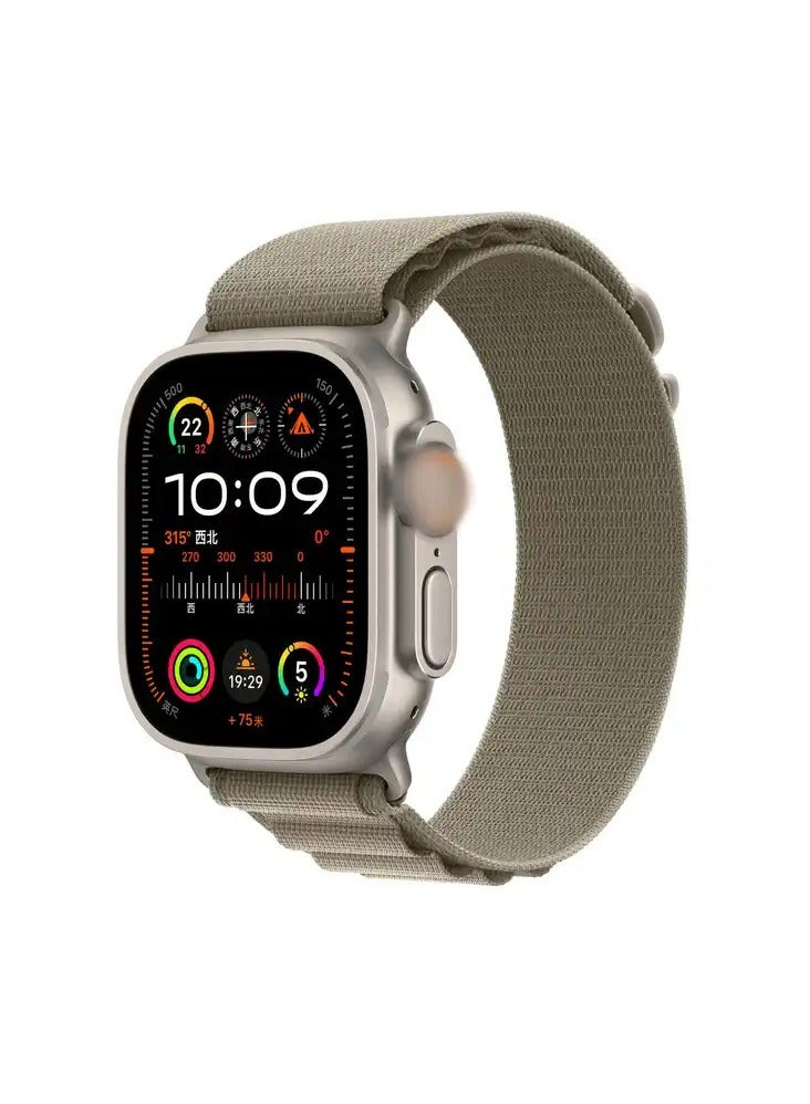 MOCOM Alpine Loop Sport Nylon Watch Band Strap for Apple Watch Ultra 2/ Ultra/49mm/45mm/44mm/42mm Alpine Loop Olive