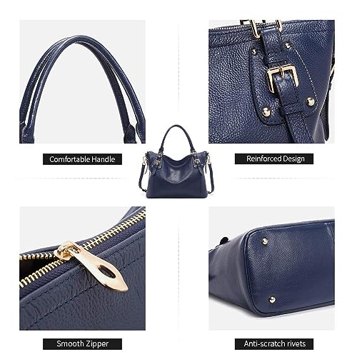 Kattee Leather Handbags Tote Shoulder Bag for Woman Satchel Designer Purse Top Handles Crossbody Bag Large Capacity - Image 5