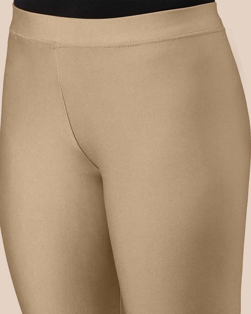 Mehrang Tailored Cut & Slim Fit Stetchable Fabric Ankle Length Shimmer Leggings for Womens and Girls (in, Alpha, 3XL, Regular, Beige) - Image 3