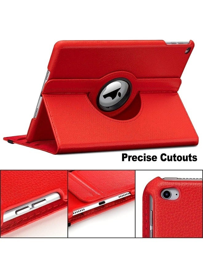 ELTRAZONE 360 Degree Rotating Case Cover for iPad 9.7 (2018/2017), iPad Air 2, iPad Air - Auto Sleep/Wake - Red - Image 4