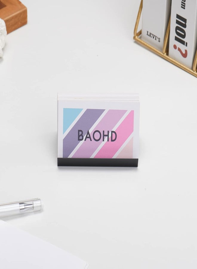 BAOHD Business Card Holder for Desk, Business Card Display Stand, Metal Desktop Business Card Organizer, Black - Image 4
