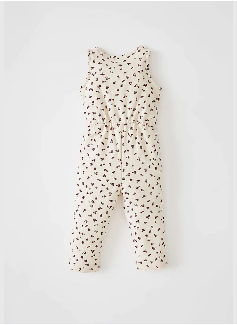 DeFacto Strappy Flower Print Dungarees