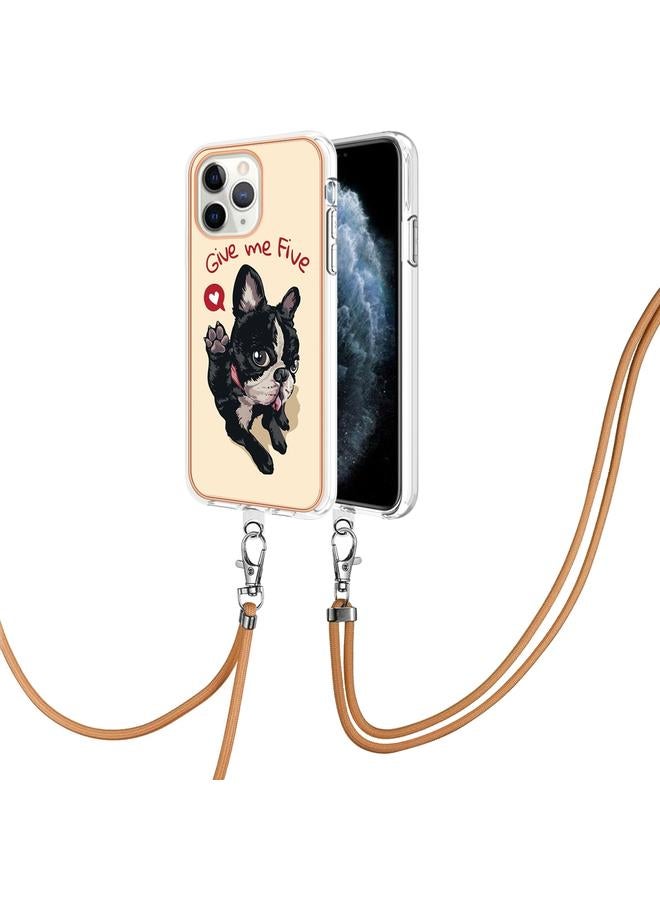 S-TOP Case For iPhone 11 Pro Electroplating Dual-side IMD Phone Case with Lanyard - Image 1