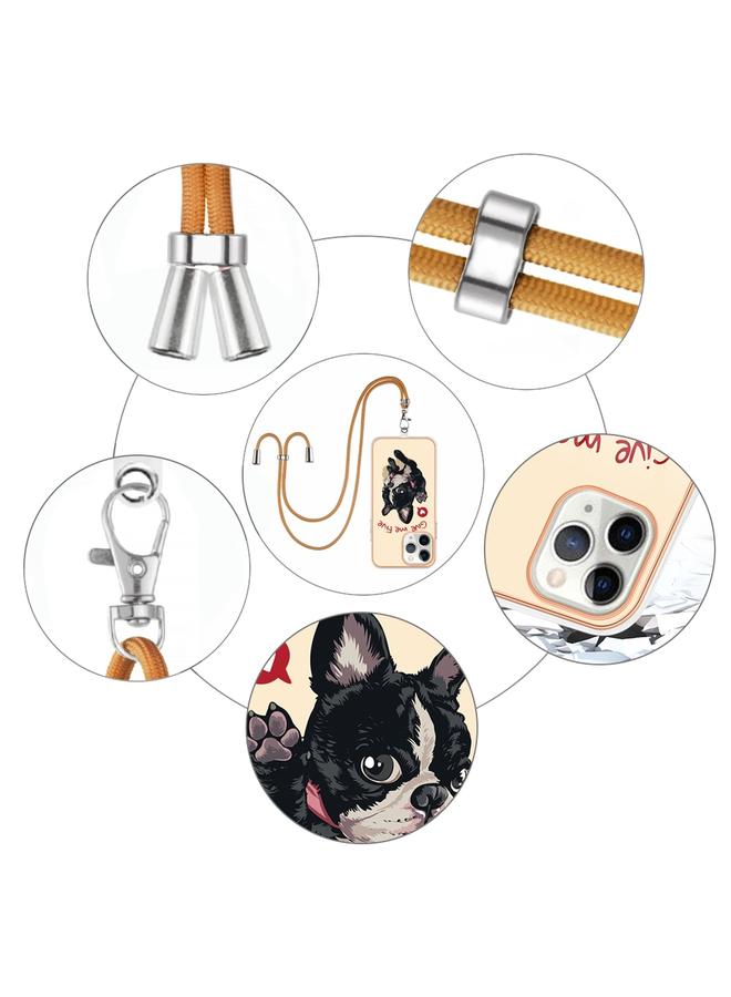 S-TOP Case For iPhone 11 Pro Electroplating Dual-side IMD Phone Case with Lanyard - Image 4