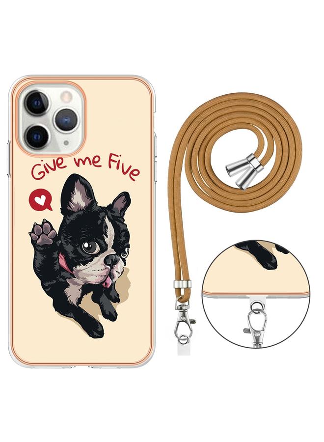 S-TOP Case For iPhone 11 Pro Electroplating Dual-side IMD Phone Case with Lanyard - Image 3