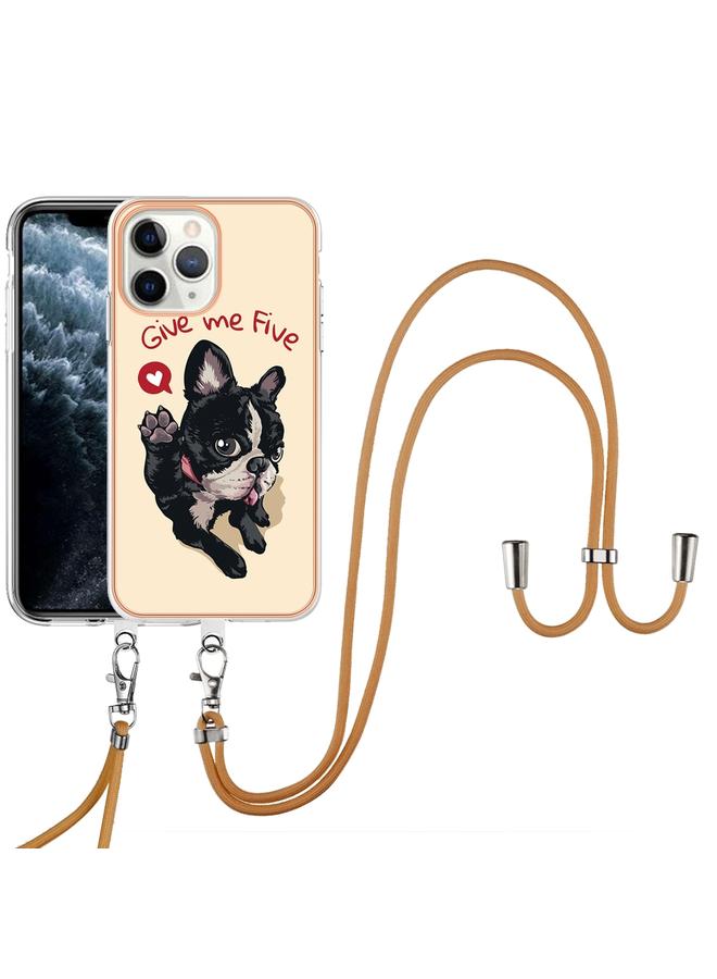 S-TOP Case For iPhone 11 Pro Electroplating Dual-side IMD Phone Case with Lanyard - Image 2