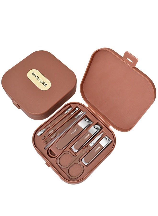 MANICURE مجموعة قص الأظافر المحمولة الجديدة المضادة للتناثر 8 قطع - Image 4