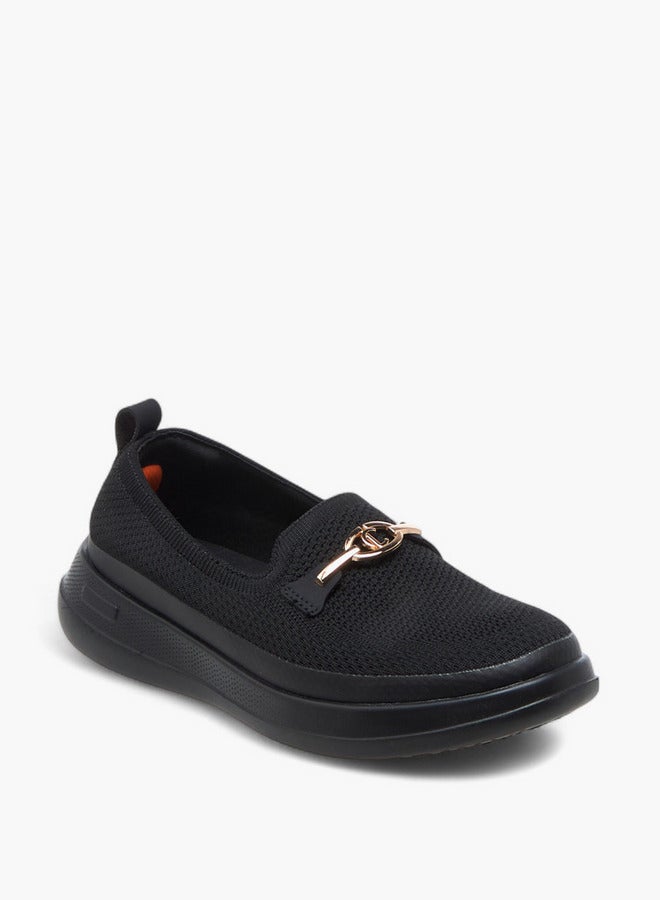 Le Confort Women's Metal Accent Flyknit Slip-On Loafers with Pull Tabs  - Image 2