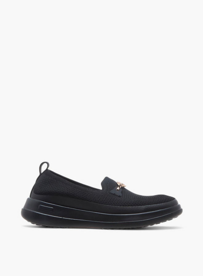 Le Confort Women's Metal Accent Flyknit Slip-On Loafers with Pull Tabs  - Image 3