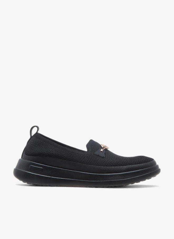 Le Confort Women's Metal Accent Flyknit Slip-On Loafers with Pull Tabs - Image 1