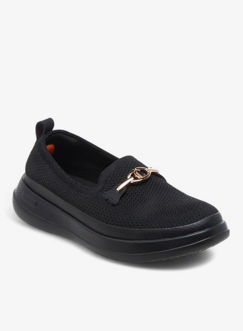 Le Confort Women's Metal Accent Flyknit Slip-On Loafers with Pull Tabs - Image 2