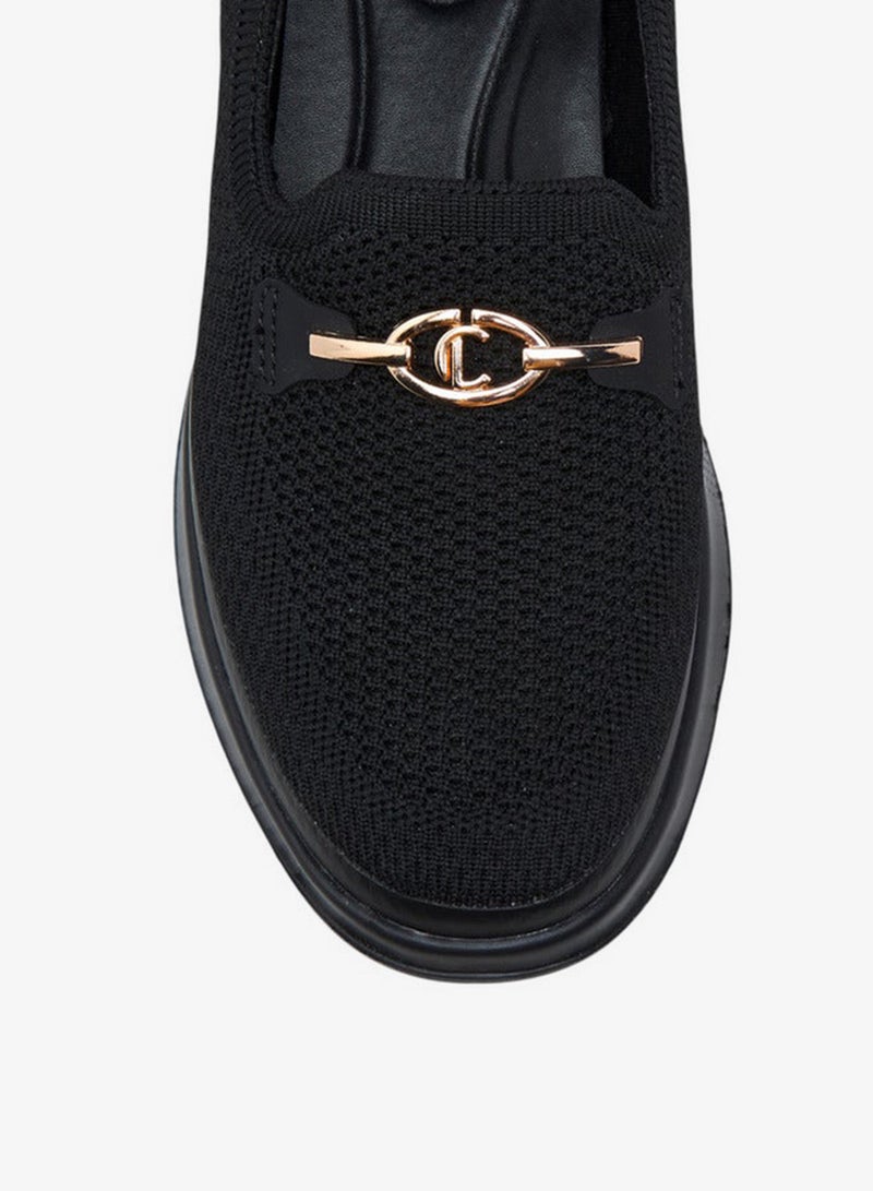 Le Confort Women's Metal Accent Flyknit Slip-On Loafers with Pull Tabs - Image 4